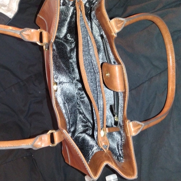 Dark tan classic tote bag - Picture 2 of 3